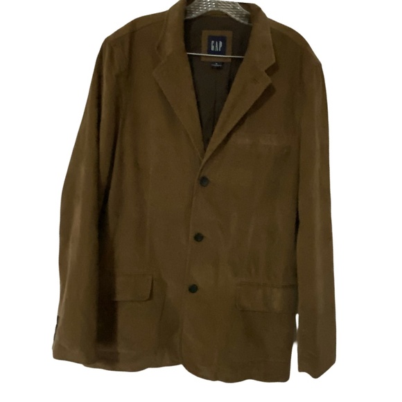 Gap Mens M Brown Corduroy Button Up Cotton Lined Casual Office Creepy Blazer. - Picture 2 of 16